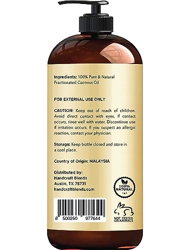 100% Pure Fractionated Coconut Oil - Skin & Hair Care