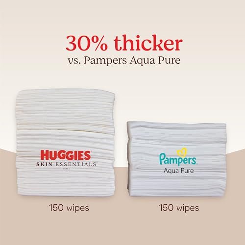 Huggies Skin Essentials Baby Wipes - 99% Water, Hypoallergenic