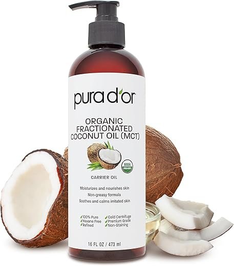 Pure Organic Fractionated Coconut Oil - 16 Oz MCT Oil